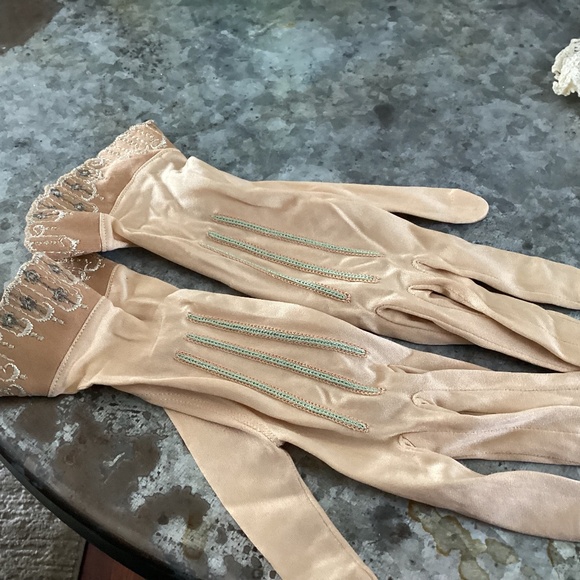 ART. DECO.  vintage gloves rare one old button snap  size 7. Circa 194O s - Picture 1 of 16